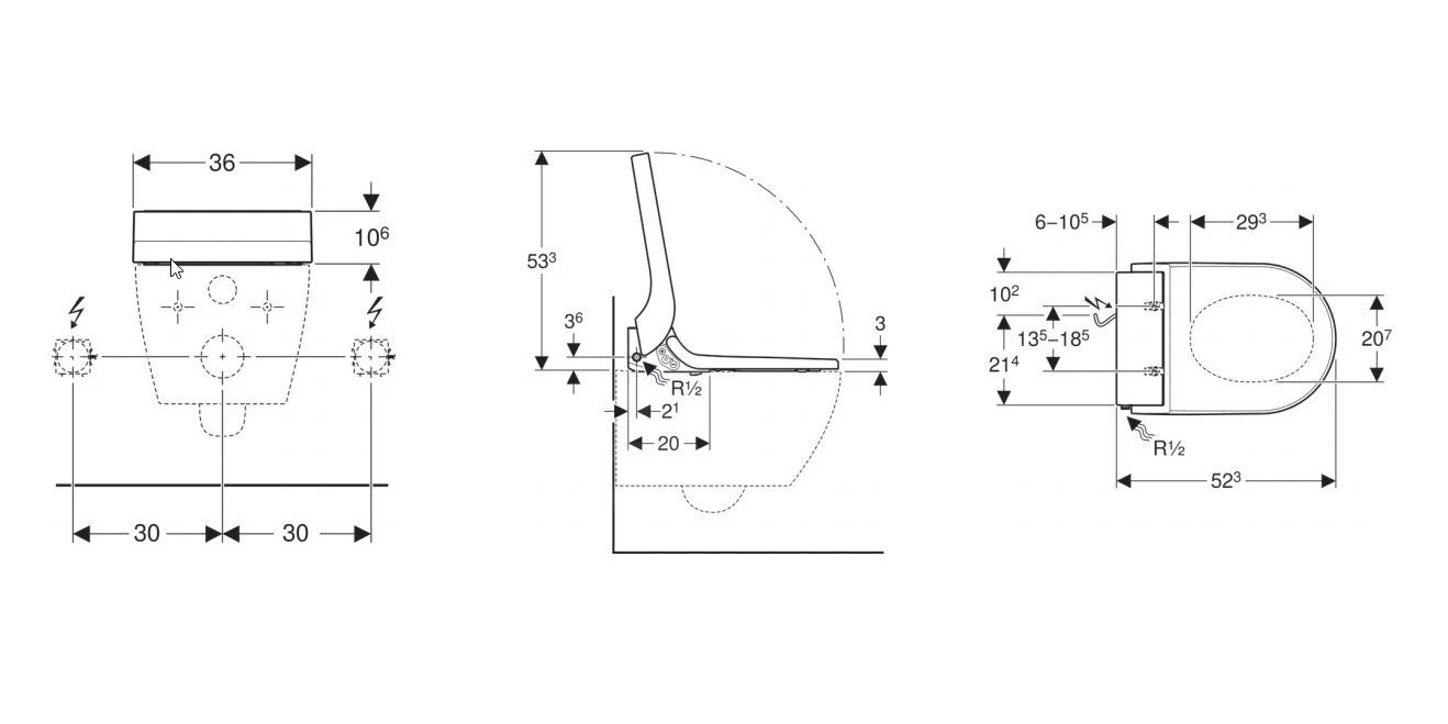 Geberit AquaClean - Tuma Classic Douche Wc, SoftClose, Wit Alpine 146.072.11.1 - Afbeelding 2
