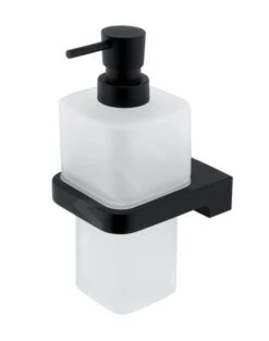 Nimco Maya - Zeepdispenser Met Houder, Mat Glas/zwart MAC 29031H-T-90