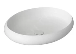 Sapho Thin - Opzetwastafel 600x400 Mm, Zonder Overloop, Zonder Kraangat, Mat Wit WN213