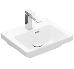 Villeroy & Boch Subway 3.0 - Fontein 450x370 Mm, Met Overloop, Met Kraangat, CeramicPlus, Stone White 437045RW