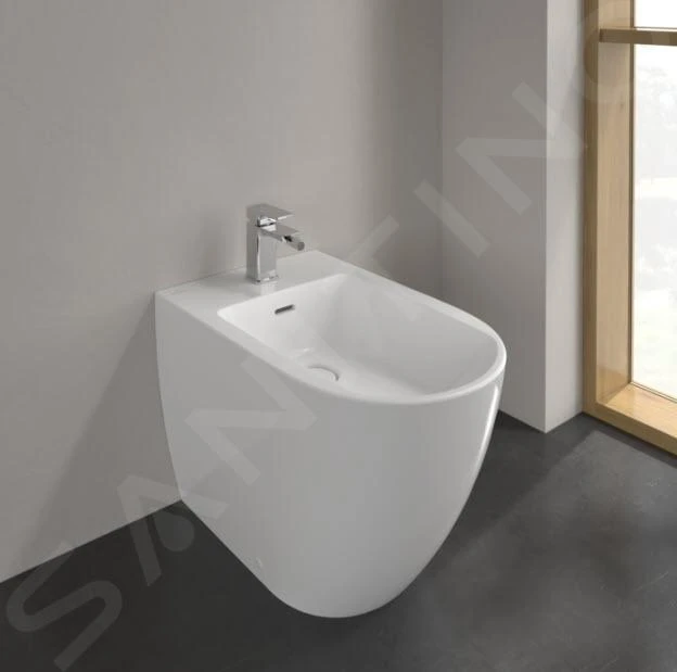 Villeroy & Boch Subway 3.0 - Staand Bidet, Met Overloop, Kraangat, CeramicPlus, Alpine Wit 447100R1 - Afbeelding 4