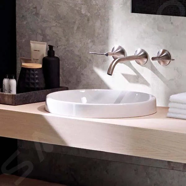 Geberit VariForm - Inbouw Wastafel 500x400 Mm, Met Overloop, Wit 500.708.01.2 - Afbeelding 3