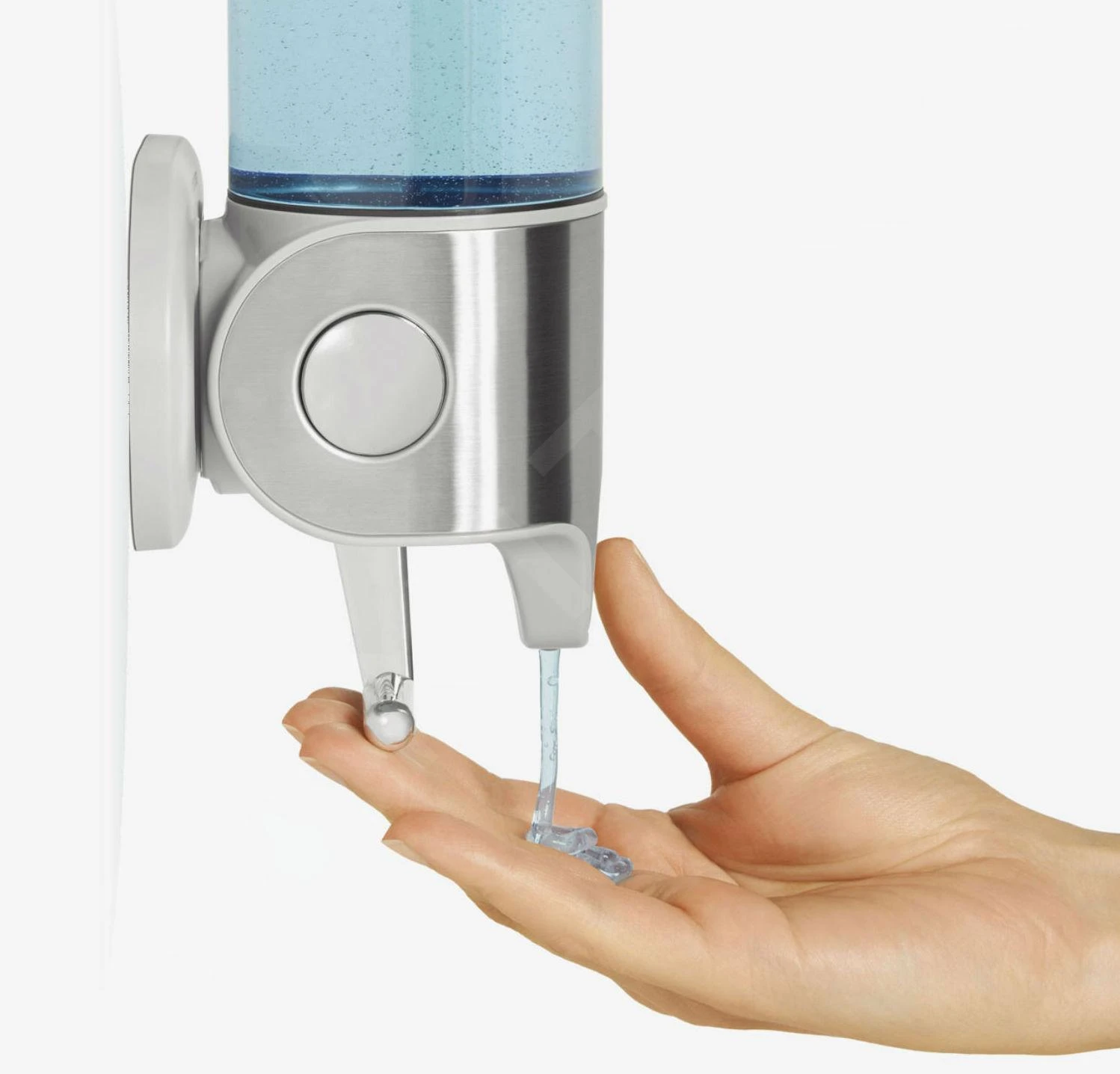 Simplehuman Badkamer Accessoires - Zeep- En Shampoo Dispenser Met Houder, 2x 444 Ml, Gebrosteld Rvs BT1028 - Afbeelding 3