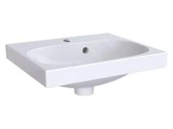 Geberit Acanto - Fontein 450x380 Mm, Met Kraangat En Overloop, KeraTect, Wit 500.636.01.8
