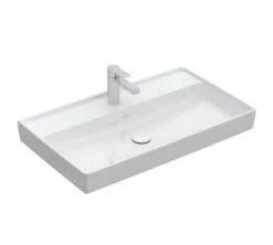 Villeroy & Boch Collaro - Meubelwastafel 800x470 Mm, Zonder Overloop, Kraangat, CeramicPlus, Stone White 4A3381RW