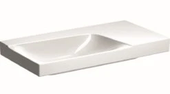 Geberit Xeno 2 - Wastafel 900x480 Mm, Bez Otvoru Pro Baterii, Zonder Overloop, Met Bijzetplank Rechts, KeraTect, Wit 500.534.01.1