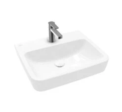 Villeroy & Boch O.novo - Wastafel 550x460 Mm, Zonder Overloop, Met Kraangat, AntiBac, CeramicPlus, Alpine Wit 4A4156T2