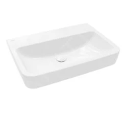 Villeroy & Boch O.novo - Opzetwastafel, 600x460 Mm, Zonder Overloop, Zonder Kraangat, Alpine Wit 4A416F01