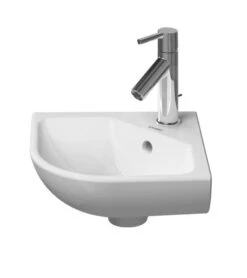 Duravit ME By Starck - Hoekfonteintje 430x380 Mm, Met Overloop, Met Kraangat, WonderGliss, Mat Wit 07224332001