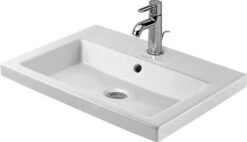 Duravit 2nd Floor - Wastafel 600x430 Mm, Met Overloop, 1 Kraangat, Wit 0347600000