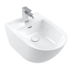 Villeroy & Boch Subway 3.0 - Hangend Bidet 560x375 Mm, Met Overloop, Met Kraangat, CeramicPlus, Alpine Wit 447000R1