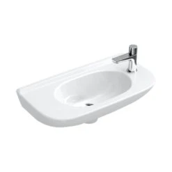 Villeroy & Boch O.novo - Fontein Compact, 500x250 Mm, Met Overloop, Kraangat Rechts, CeramicPlus, Lpine Wit 536153R1