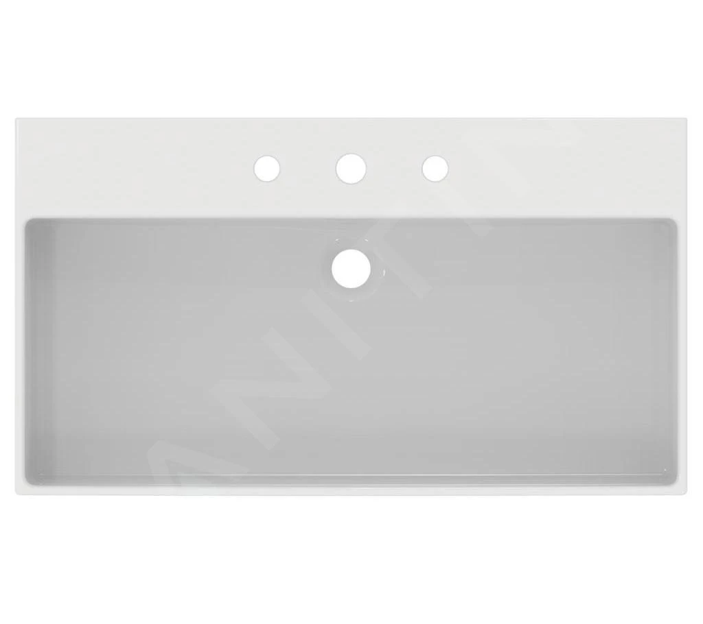 Ideal Standard Extra - Opbouw Wastafel 800x450 Mm, Met Overloop, Met 3 Kraangaten, Wit T390001 - Afbeelding 3