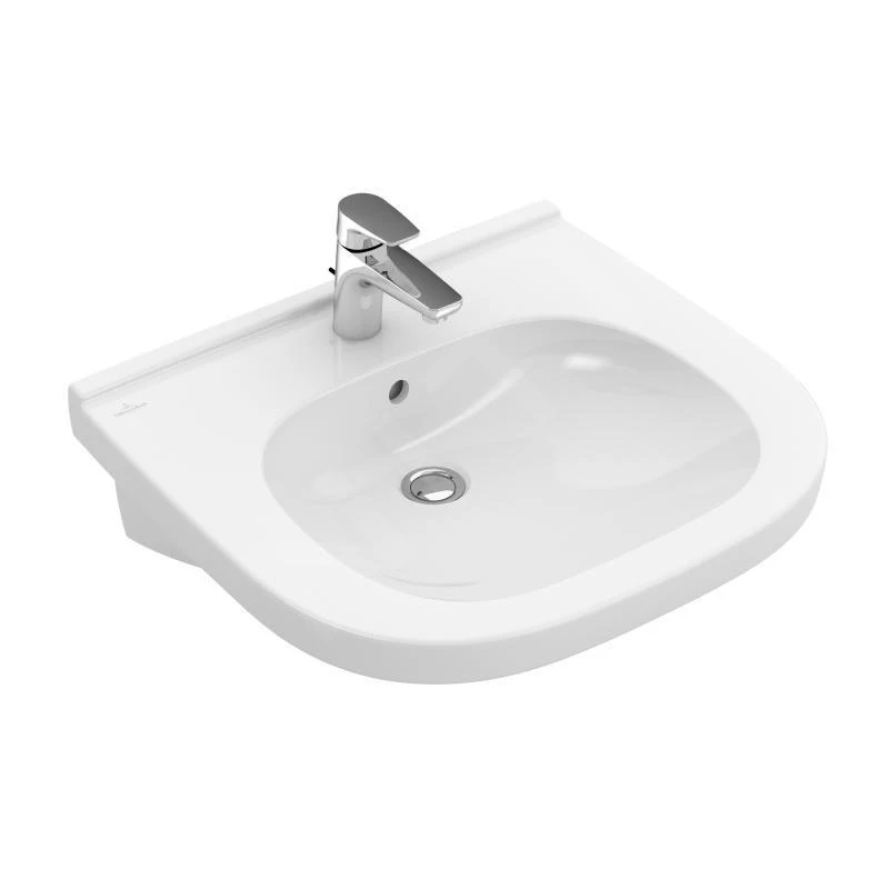 Villeroy & Boch ViCare - Vita Wastafel 610x550 Mm, Met Overloop, 1 Kraangat, AntiBac, CeramicPlus, Alpine Wit 411960T2