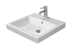 Duravit Vero - Inbouwwastafel, 500x465 Mm, Met Overloop, Met Kraangat, WonderGliss, Wit 03155000001