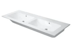 Duravit ME By Starck - Dubbele Meubelwastafel 1300x490 Mm, Met Overloop, Zonder Kraangat, Wit 2336130060