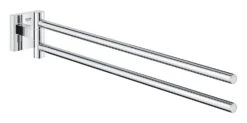 Grohe QuickFix Start Cube - Handdoekhouder Dubbel, Lengte 44 Cm, Chroom 40976000