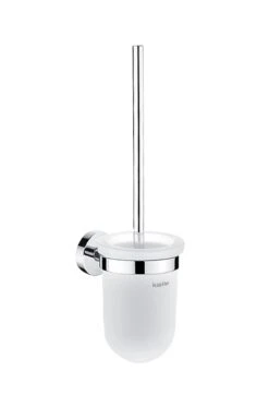 Kielle Aura - Toiletborstel Houder, Mat Glas/chroom 40502020