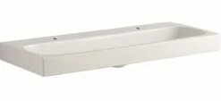 Geberit Citterio - 2-gats Dubbele Wastafel Met Overloop, 1200x500 Mm, KeraTect, Wit 500.553.01.1