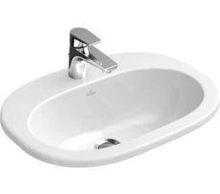 Villeroy & Boch O.novo - Inbouw Wastafel 560x405 Mm, Zonder Overloop, 1 Kraangat, CeramicPlus, Alpine Wit 416157R1