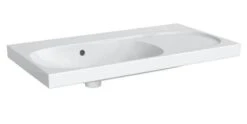 Geberit Acanto - Wastafel 900x482 Mm, Zonder Kraangat, Met Overloop, Met Bijzetplank Rechts, Wit 500.626.01.2