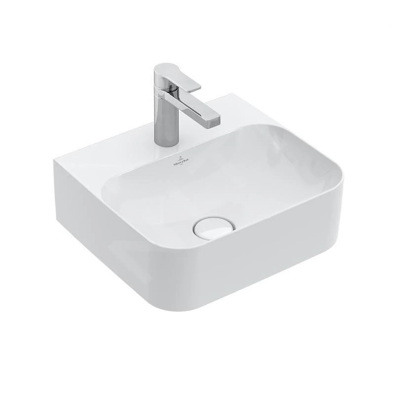 Villeroy & Boch Finion - Fontein Met Verborgen Overloop, 430x390 Mm, Met Ceramicplus, Alpine Wit 436444R1