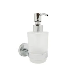 Kielle Aura - Zeepdispenser Met Houder, Mat Glas/chroom 40102000