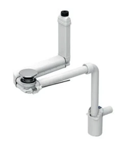 Geberit Toebehoren - Ruimte Besparende Wastafel Sifon Clou, Voor Trekstangbediening, Chroom 152.049.21.1