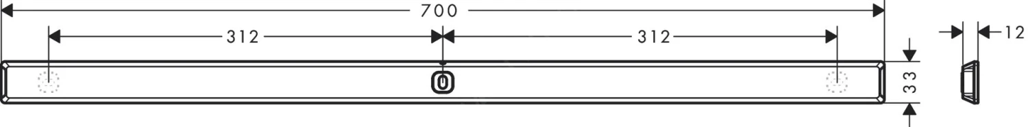 Hansgrohe WallStoris - Wandstang 700 Mm, Mat Wit 27904700 - Afbeelding 2