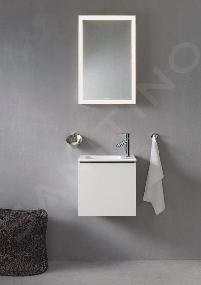 Duravit ME By Starck - Meubelfonteintje 430x300 Mm, Met Kraangat, Met WonderGliss, Mat Wit 07234332411 - Afbeelding 4