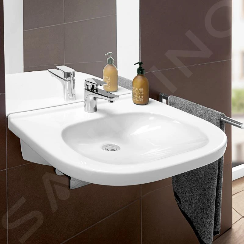 Villeroy & Boch ViCare - Vita Wastafel 560x550 Mm, Zonder Overloop, 1 Kraangat, Alpine Wit 41195601 - Afbeelding 3