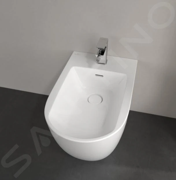 Villeroy & Boch Subway 3.0 - Staand Bidet, Met Overloop, Kraangat, CeramicPlus, Alpine Wit 447100R1 - Afbeelding 3
