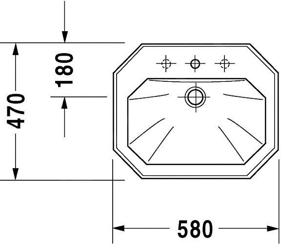 Duravit 1930 - Meubelwastafel 580x470 Mm, Met Overloop, 1 Kraangat, Wit 0476580000 - Afbeelding 2