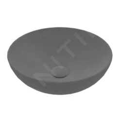 Villeroy & Boch Loop&Friends - Opzetwastafel, Diameter 380 Mm, Zonder Overloop, CeramicPlus, Graphite 4A4501i4