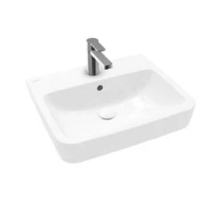 Villeroy & Boch O.novo - Opzetwastafel, 550x460 Mm, Met Overloop, Met Kraangat, Alpine Wit 4A41MG01