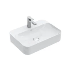 Villeroy & Boch Finion - OpzetWastafel Met Verborgen Overloop, 600x445 Mm, Met Ceramicplus, Alpine Wit 414264R1